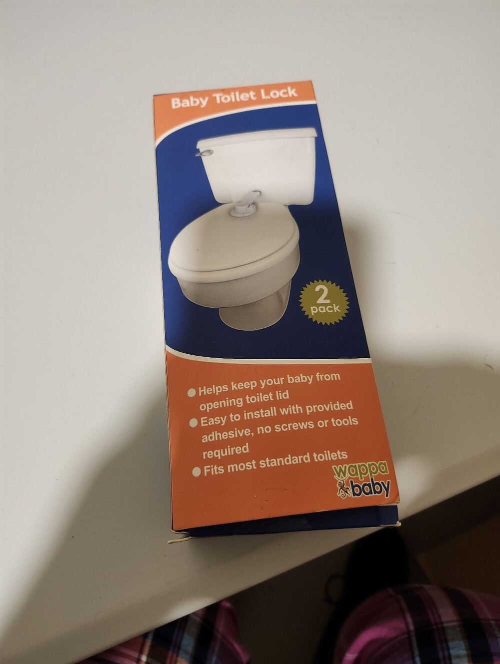 Baby Toilet Lock by Wappa Baby W/ Arm Top Safety Toilet Seat Lock-White 1 Pack